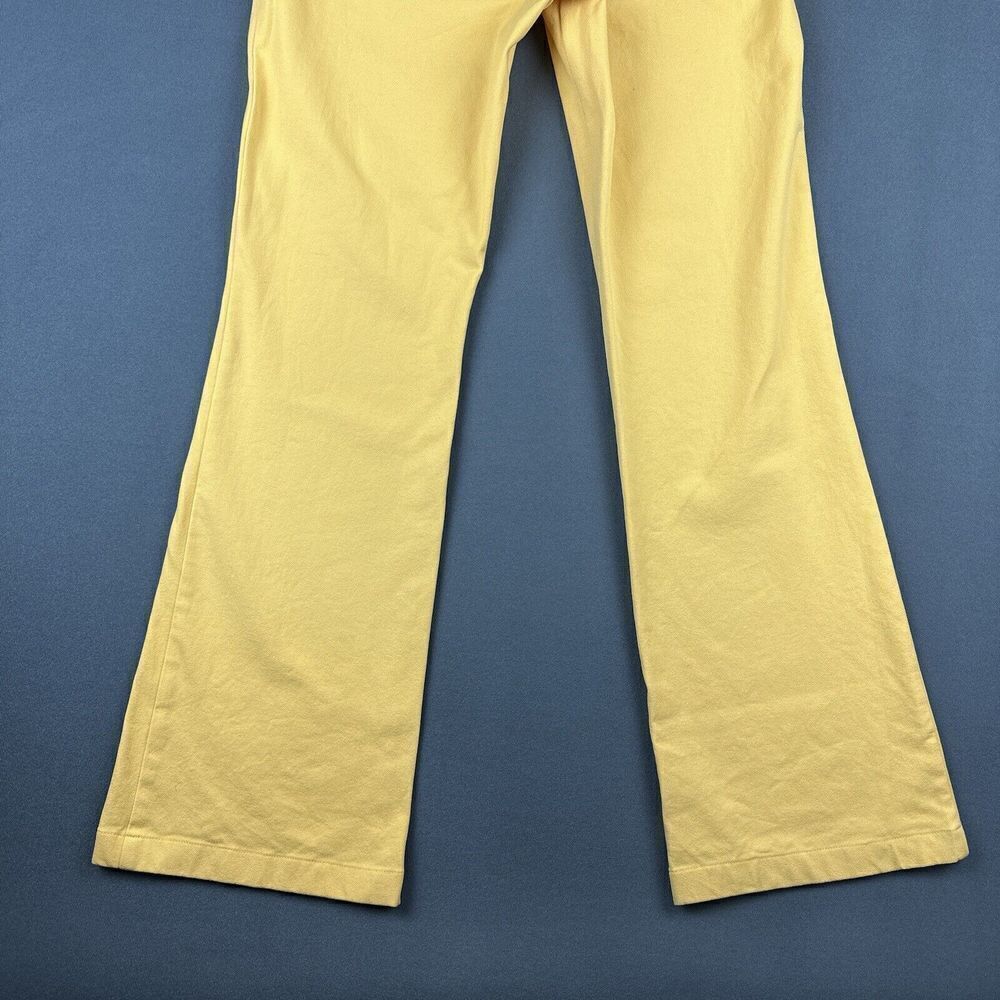 St John Sport Jeans Pants Womens 2 Yellow High Rise Flared Leg Stretch Boho* - Picture 8 of 16